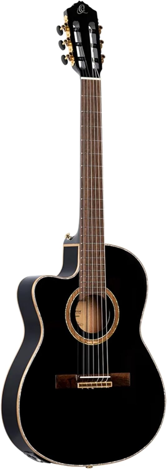 Performer Series Left-Handed Solid Top Thinline Crossover Acoustic-Electric Nylon Classical Guitar w/Bag
