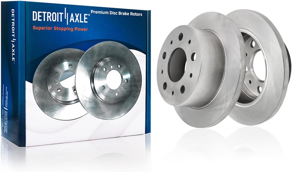 Detroit Axle - Rear Brake Kit for 2014-2021 Ram ProMaster 1500 2500 3500, Disc Brake Rotors Ceramic Brakes Pads 2015 2016 2017 2018 2019 2020 Replacement : 11.01' inch Rotors