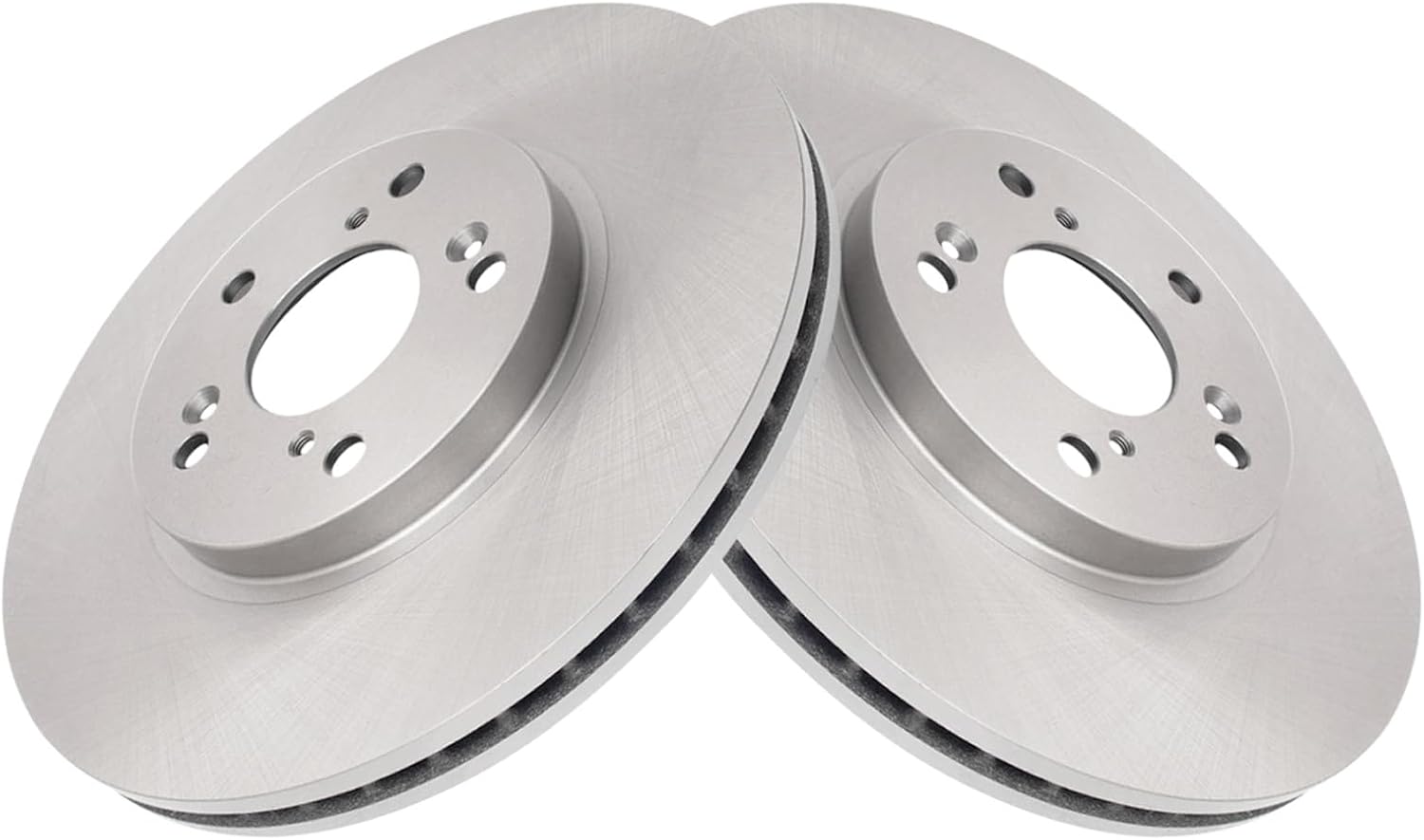 TRQ Front and Rear Brake Pad and Rotor Set Ceramic Vented Solid Rotors Compatible with 2004-2008 Acura TL