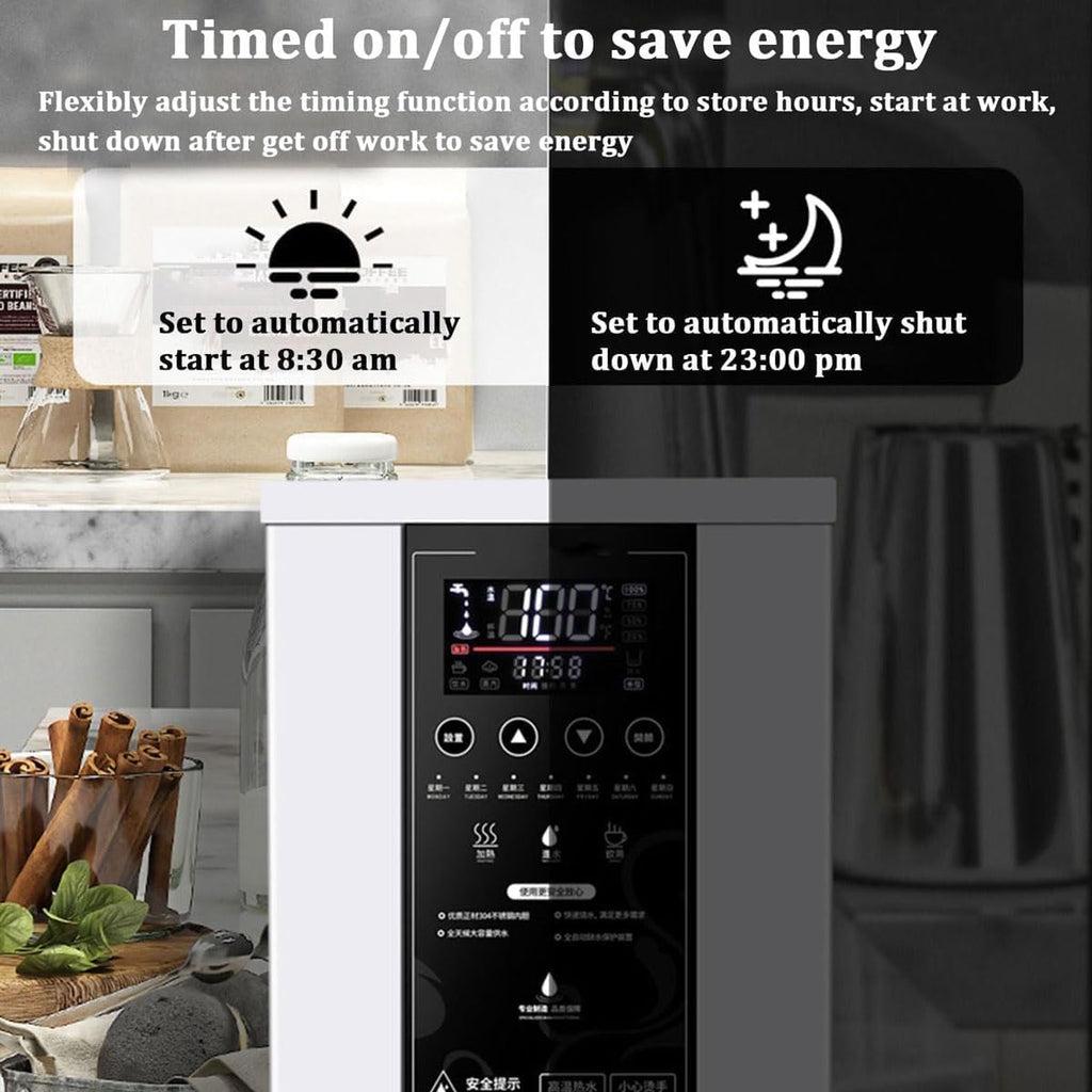 Commercial Hot Water Boiler,Autofill Hot Water Dispenser,with Digital Control Panel, Auto Temperature Control,for Tea & Coffee (White)