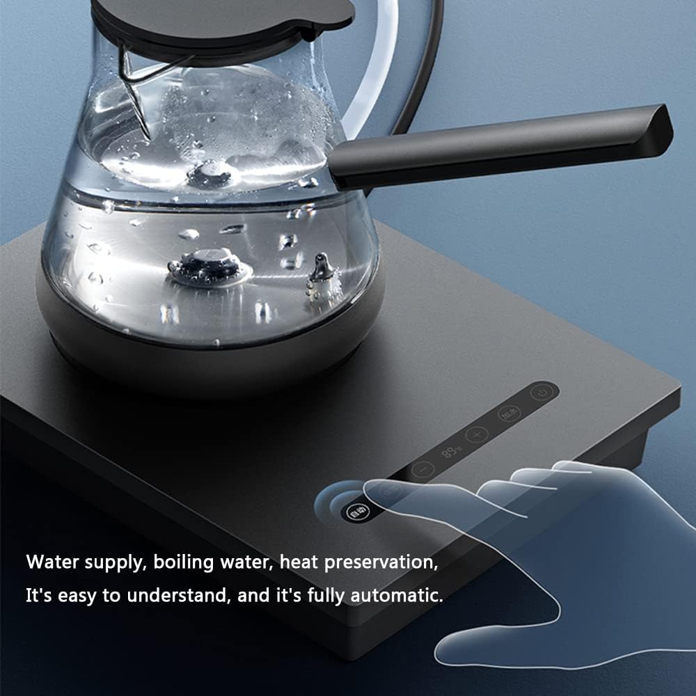 Tea Set Electric Kettle, Temperature Adjustment, Water on The Bottom, Quiet Fast Boiling Tea Tray Set, Automatic Tea Kettle Special,A