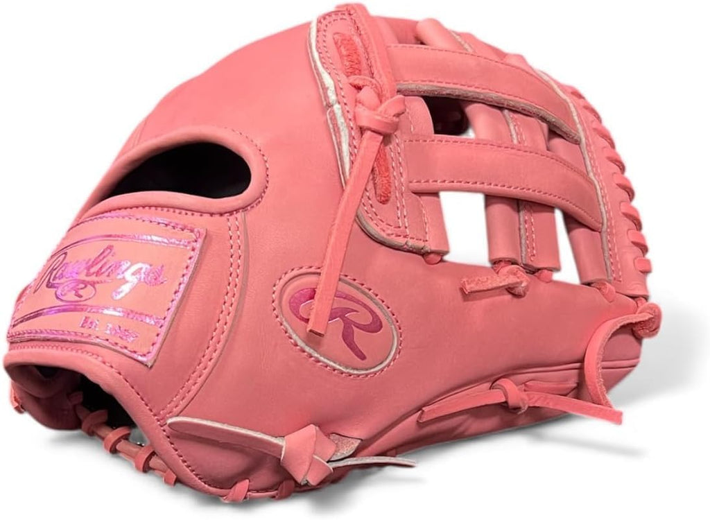 Rawlings Heart of the Hide Mother's Day Pink Baseball Glove – 11.75', 12.25', 1B Mitt, Catcher's Mitt – RHT & LHT – Premium HOH Pro Leather Limited Edition