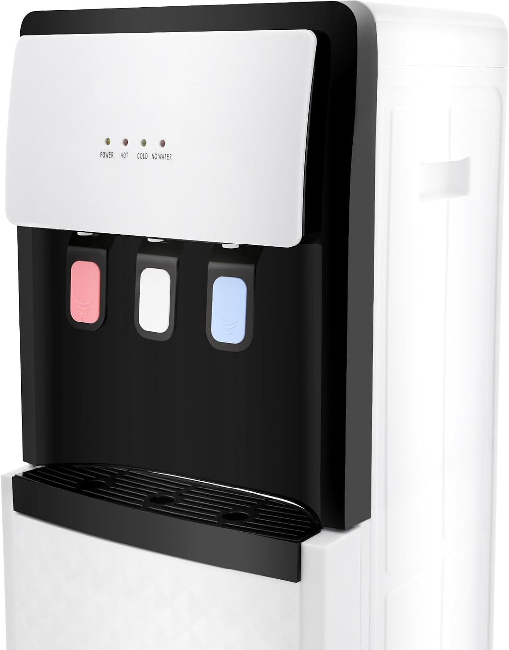 500W Bottom Loading Water Cooler Dispenser, Hot & Cold Standing Water Dispenser, LED Display with Empty Bottle Alert, Loading Water Dispenser for Home Office Apartm（White）
