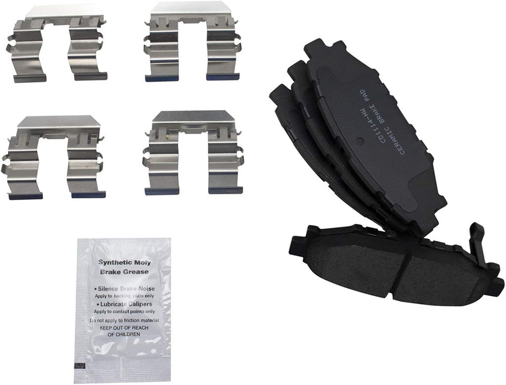 TRQ Front and Rear Brake Pad and Rotor Set Ceramic Vented Solid Rotors Compatible with 2013-2015 Subaru BRZ 2011-2013 Forester 2011-2014 Impreza 2013-2014 Legacy Outback