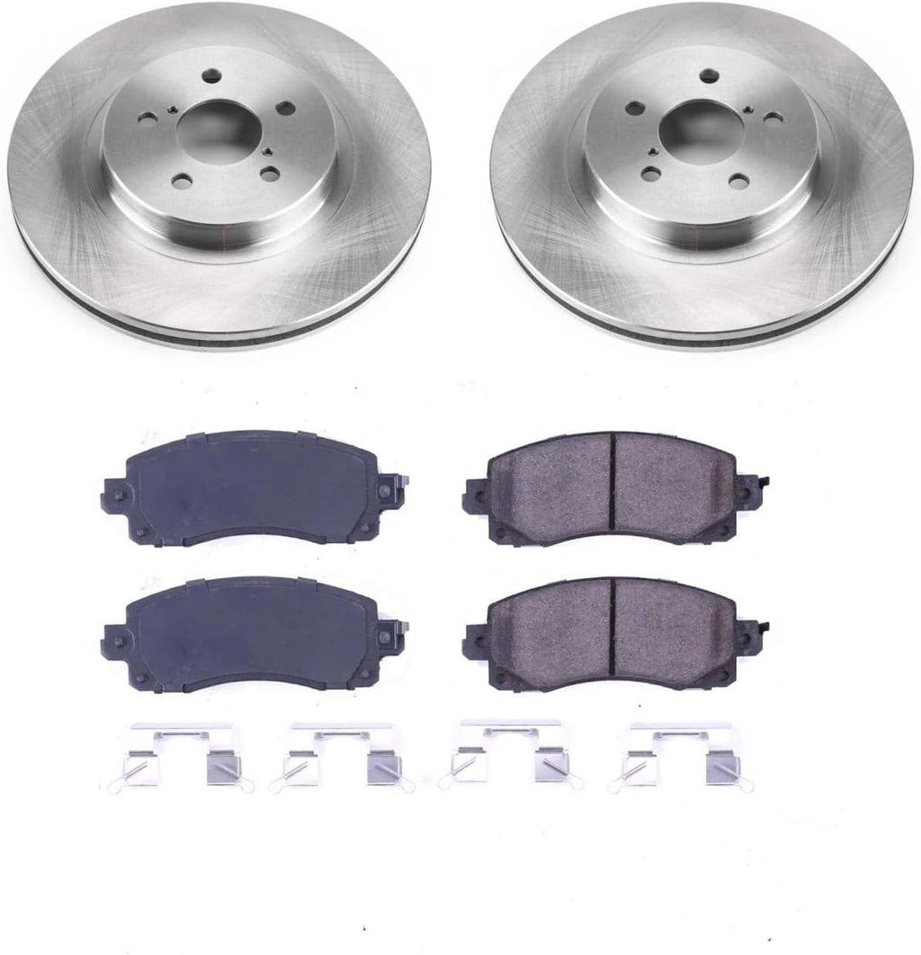 PowerStop Front Brake Kit for Subaru Crosstrek 2018-23 | Subaru Impreza 2017-22 - Z17 Ceramic Brake Pads & Disc Rotors Replacement, KOE7892