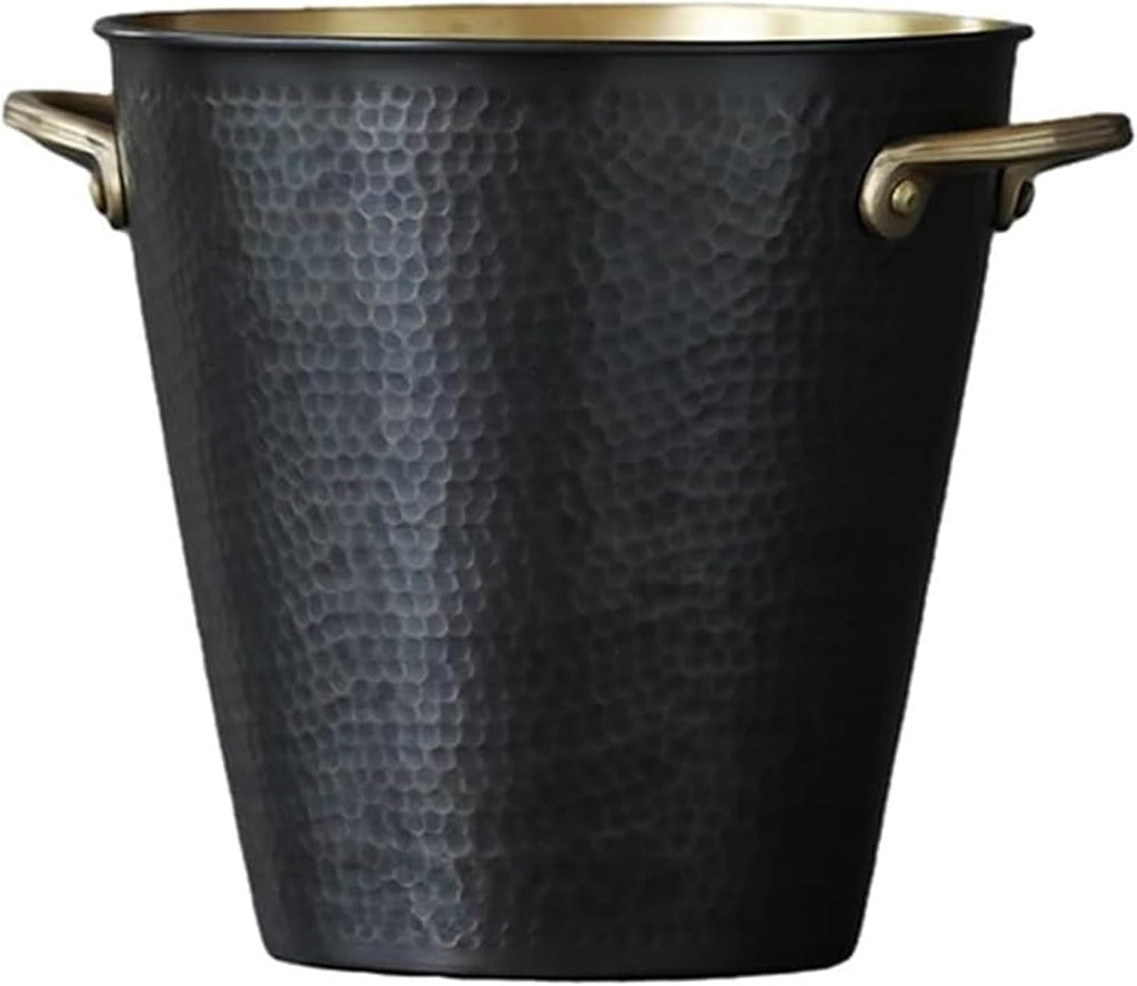 Ice Buckets for Parties, Retro Style Handmade Metal Insulated Ice Bucket Great For Home Bar Chilling Beer Champagne Wine Bottle(Small)