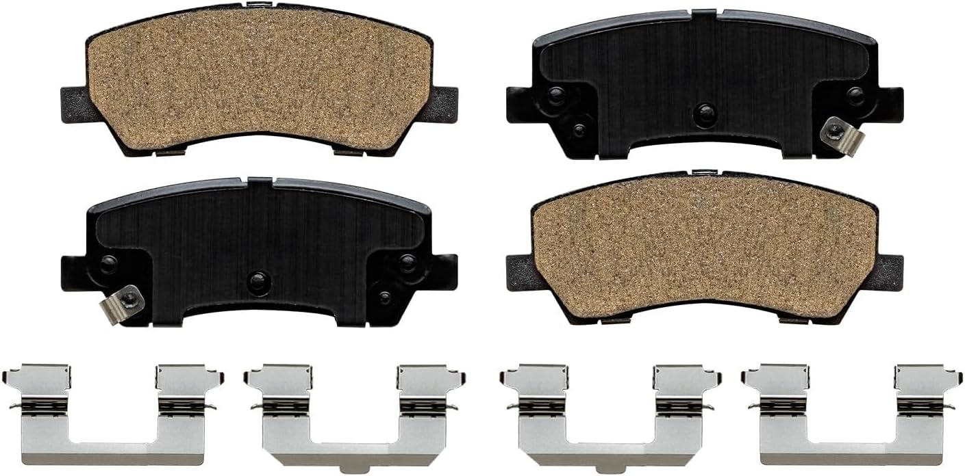 Detroit Axle - 2.3L Brake Kit for 2019 Ford Mustang Drilled and Slotted Disc Brake Rotors Ceramic Brakes Pads with Hardware Replacement : 13.86' inch Front and 12.99' inch Rear Rotor