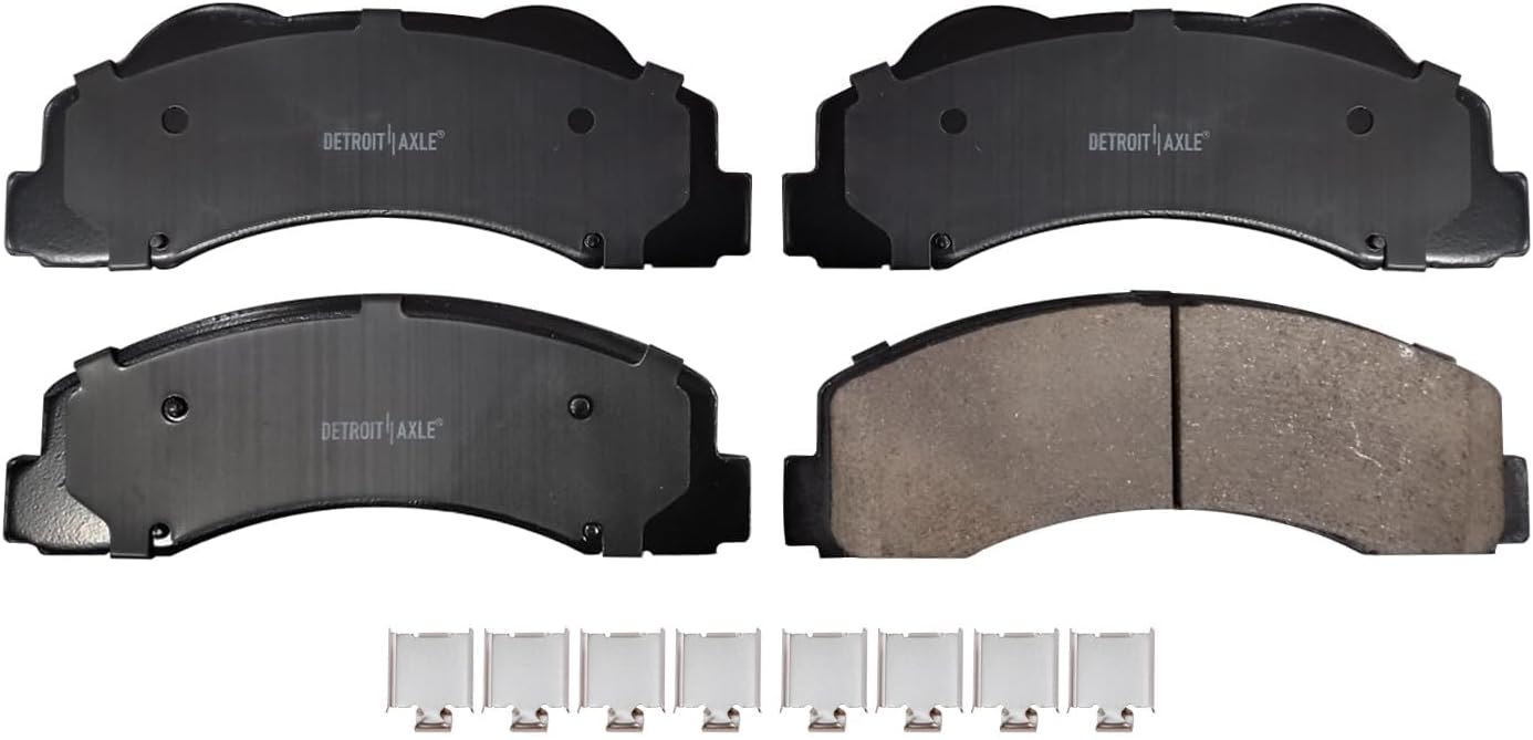 Detroit Axle - Brake Kit for 2012 2013 2014 Ford F-150 w/7 Lugs, Disc Brake Rotors Ceramic Brakes Pads with Hardware Replacement : 13.78' inch Front and 13.70' inch Rear Rotors