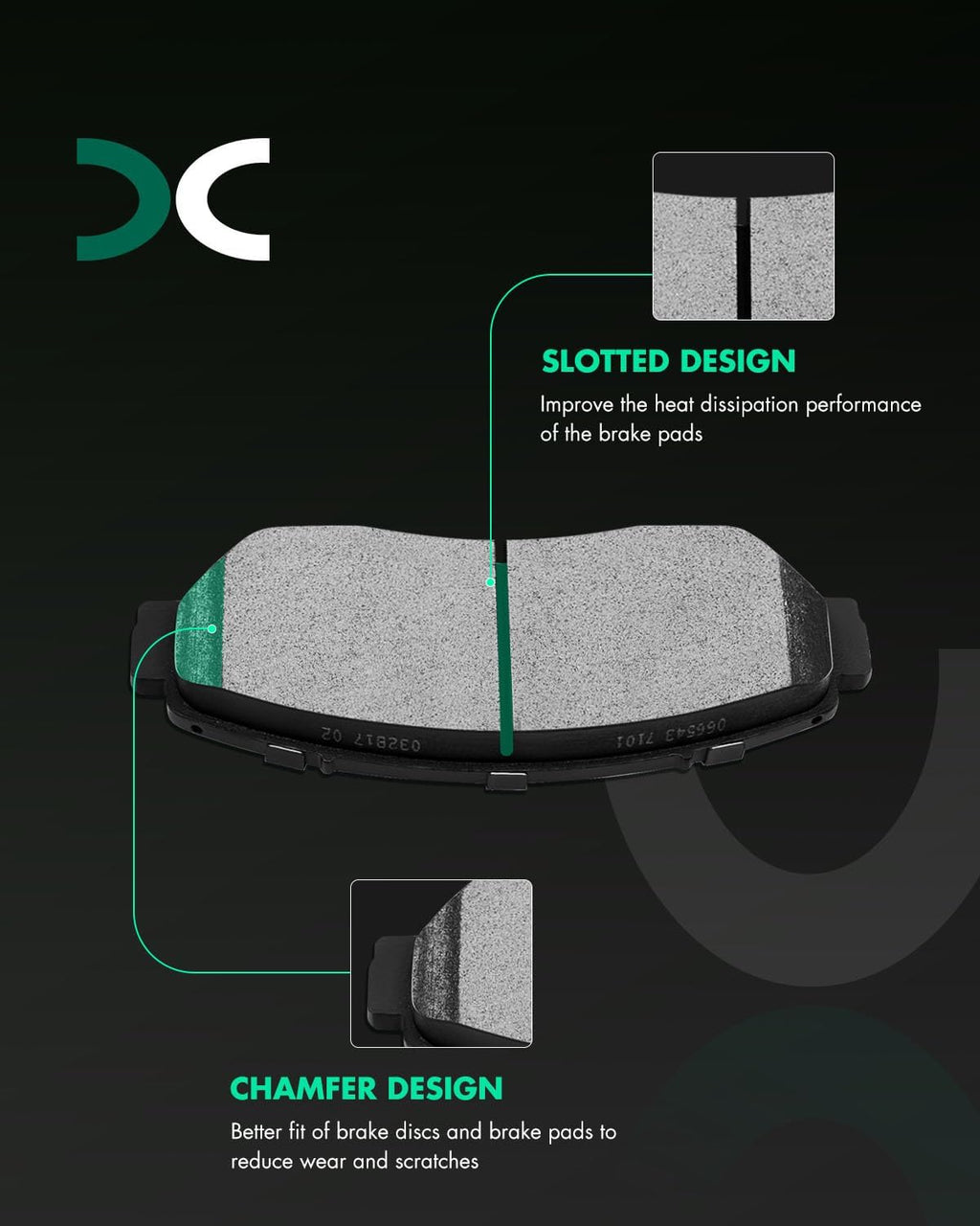 SCITOO Front 12.6' Brake Pads and Rotors Kits Fit For Honda Odyssey 2011 2012 2013 2014