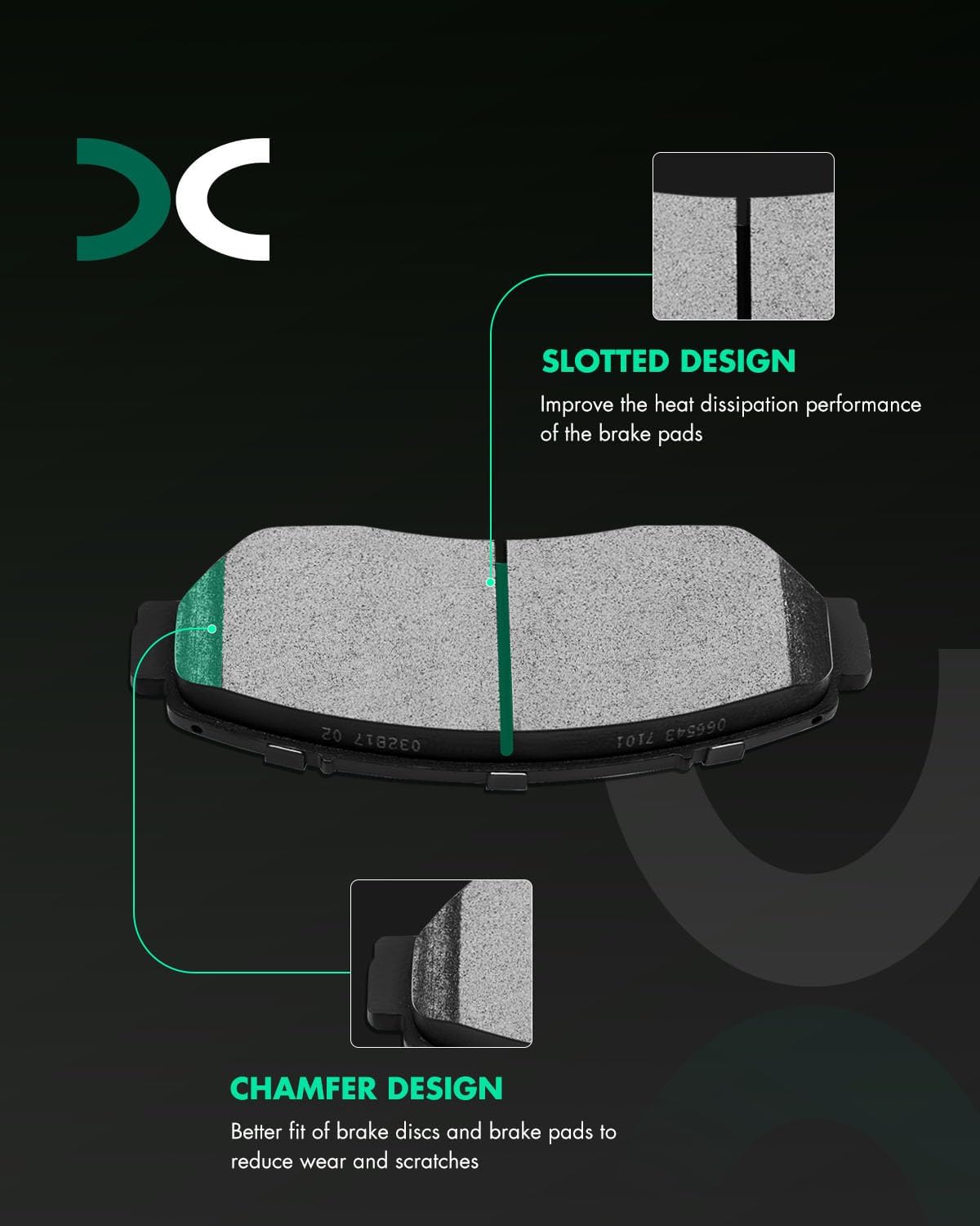 SCITOO Front 12.6' Brake Pads and Rotors Kits Fit For Honda Odyssey 2011 2012 2013 2014