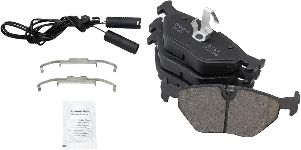 TRQ Front and Rear Brake Pad and Rotor Set Ceramic Vented Solid Rotors Compatible with 1999-2000 BMW 323i 2000 BMW 323Ci 2000 328Ci 2001-2006 325Ci 2001-2005 325i