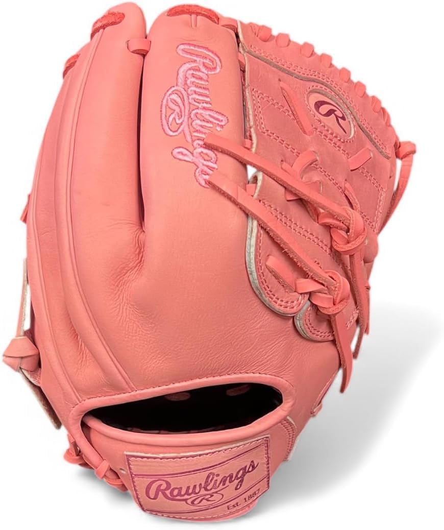 Rawlings Heart of the Hide Mother's Day Pink Baseball Glove – 11.75', 12.25', 1B Mitt, Catcher's Mitt – RHT & LHT – Premium HOH Pro Leather Limited Edition