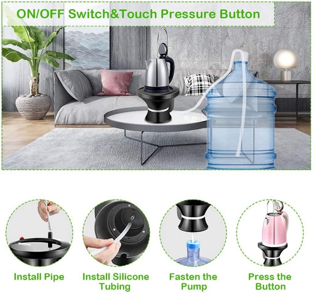 Water Bottle Dispenser Pump Automatic Electric Drinking Water Jug Pump for 1-5 Gallon Bottle Rechargeable