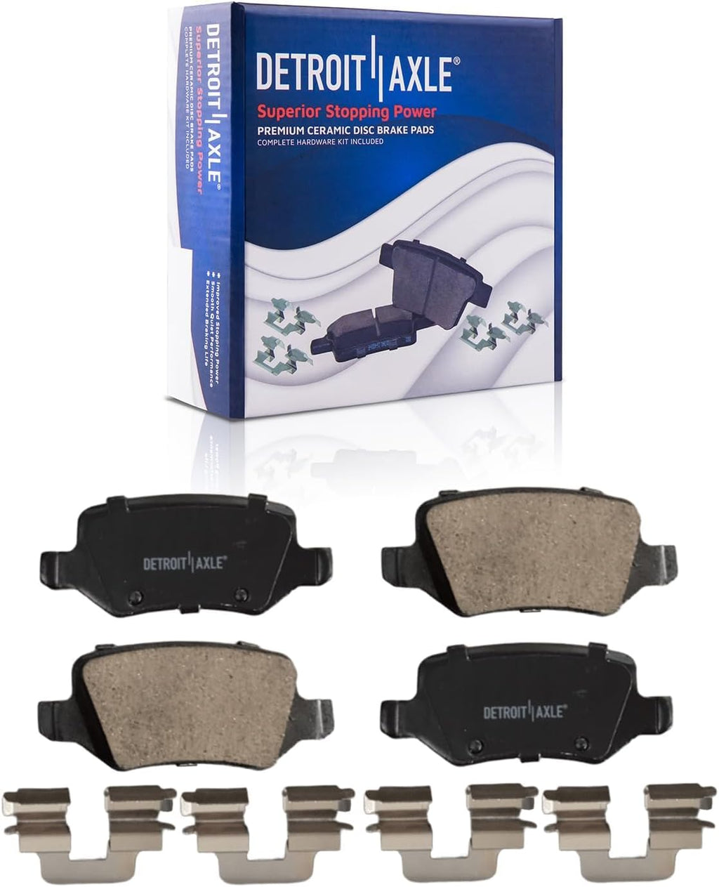 Detroit Axle - Brake Kit for 2006-2009 Mercedes-Benz B200, Disc Brake Rotors 2007 2008 Ceramic Brakes Pads with Hardware Replacement : 11.34' inch Front and 10.16' inch Rear