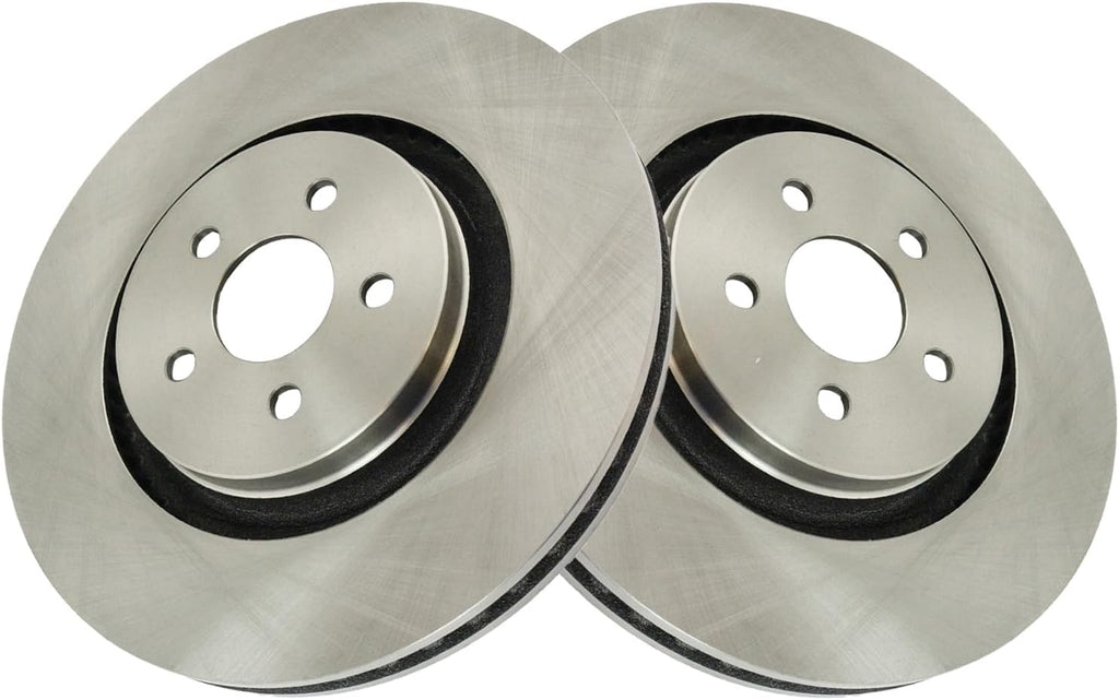 TRQ Front Brake Pad and Rotor Set Ceramic Vented Rotors Compatible with 2015-2018 Ford Edge 2017-2018 Fusion 2017-2020 Lincoln Continental 2016-2018 MKX 2019-2020 Nautilus
