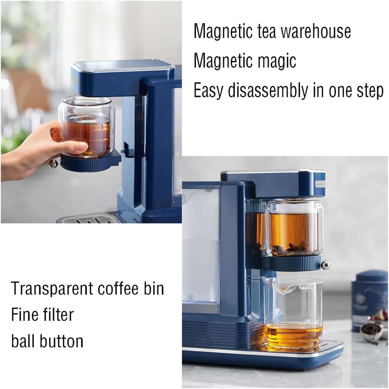 instant hot water dispenser Home office desk heating fully automatic digital display coffee and tea all-in-one water dispenser 29 * 15.9 * 30cm(Color:a)