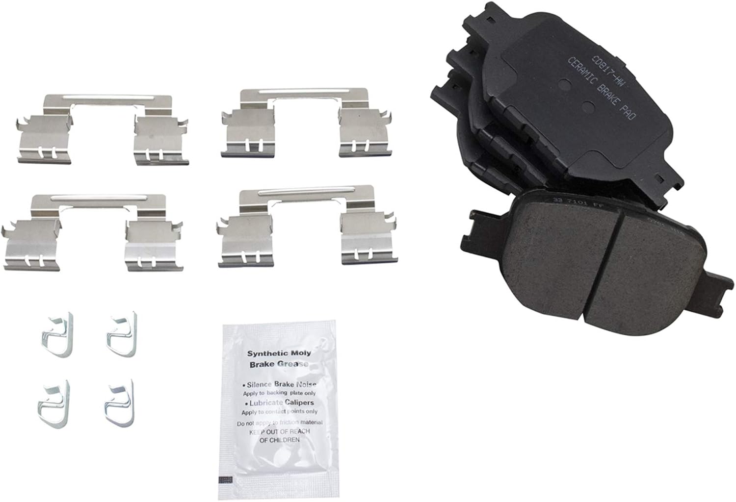 TRQ Front Brake Pad and Rotor Set Ceramic Rotors Calipers Compatible with 2005-2010 Scion tC 2000-2005 Toyota Celica