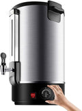 Stainless Steel Commercial Hot Water Urn Dispenser, Double Wall Stainless Steel Insulation Bucket Milk Tea Shop, for Party Chocolate Beverage(20L)