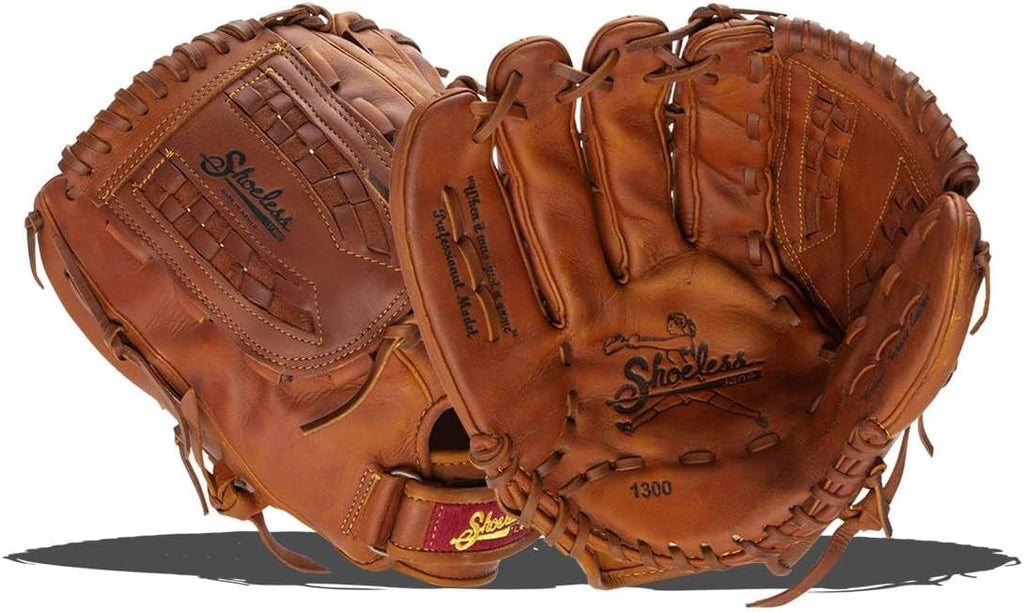 Shoeless Joe Gloves Fast Pitch Basket Weave Web Brown Baseball Glove