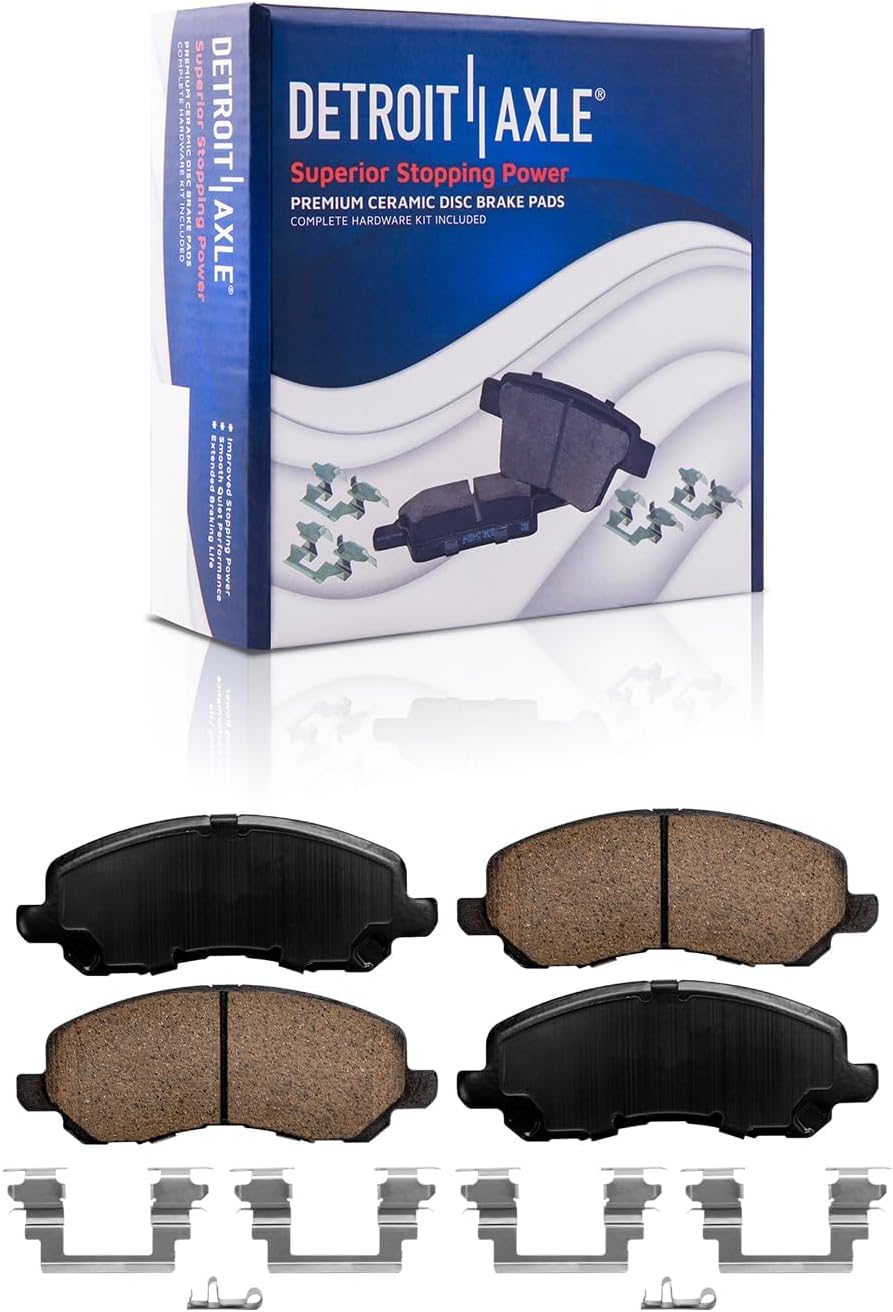 Detroit Axle - Brake Kit for Dodge Avenger Caliber Jeep Patriot Compass Chrysler 200 Sebring Replacement Disc Brake Rotors Ceramic Brakes Pads 5 Lugs: 11.57' inch Front and 10.31' inch Rear Rotors