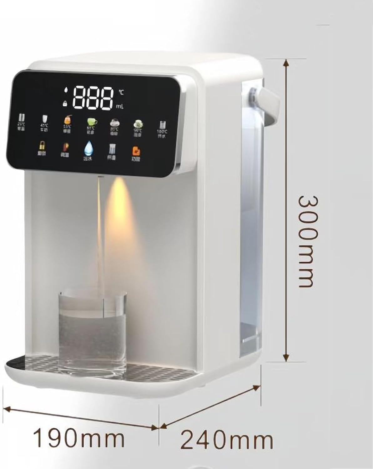Countertop Hot Water Dispenser, Instant Water Dispenser with Carry Handle and 3.5L Removable Water Tank, 6 Temp Settings & 8 Levels of Water Output, 5-Tier Filtration, for Homes Offices Schools