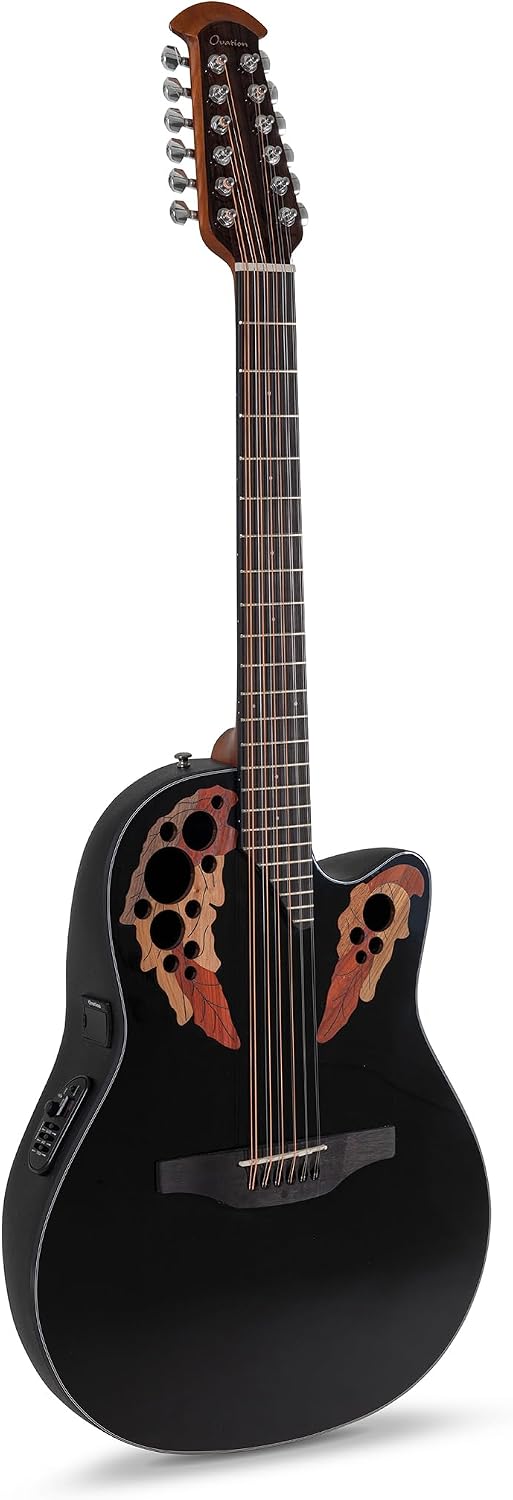Ovation Elite Celebrity Mid-depth 12-string Black