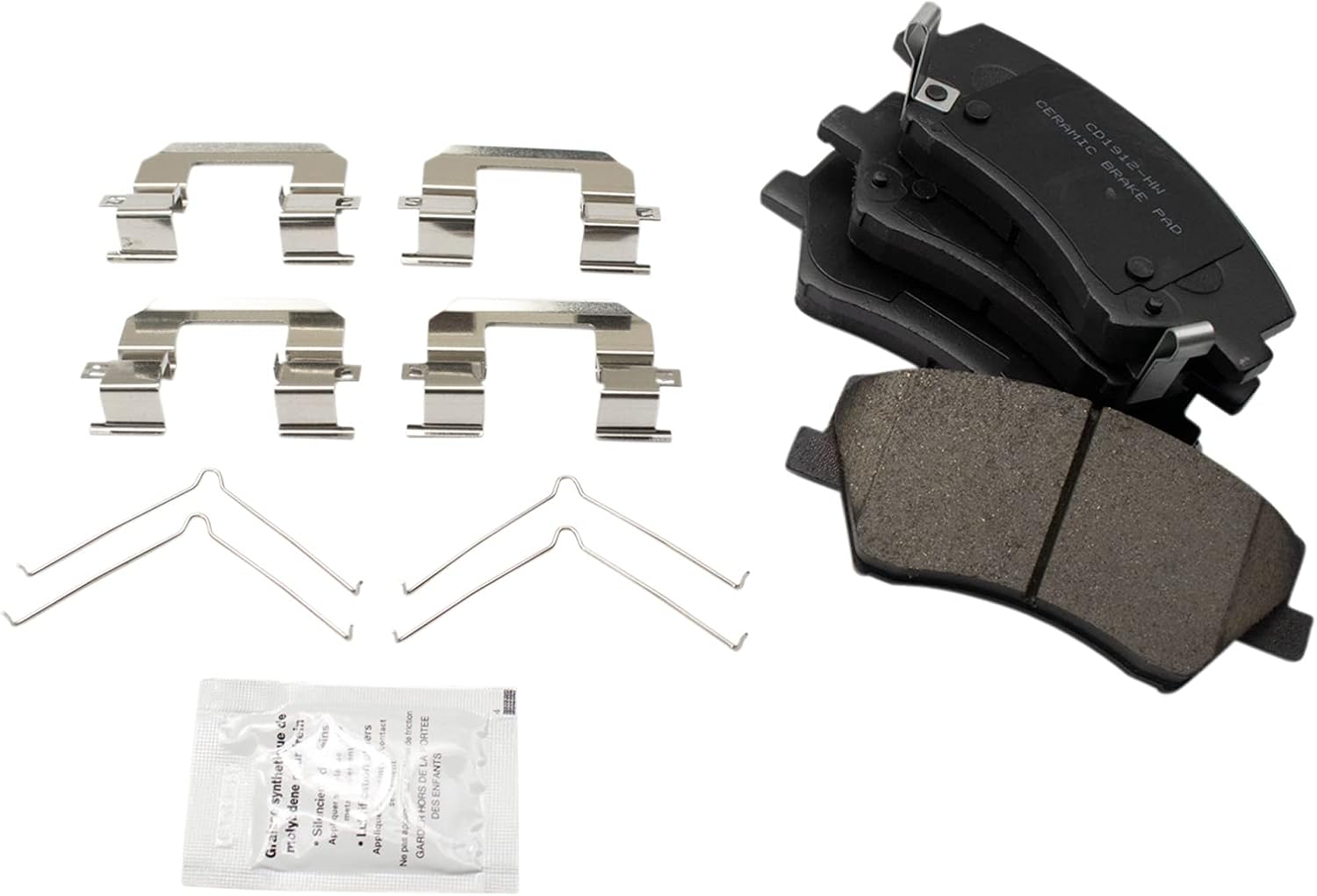 TRQ Front and Rear Brake Pad and Rotor Set Ceramic Vented Solid Rotors Compatible with 2017-2020 Hyundai Ioniq 2017-2019 Kia Niro