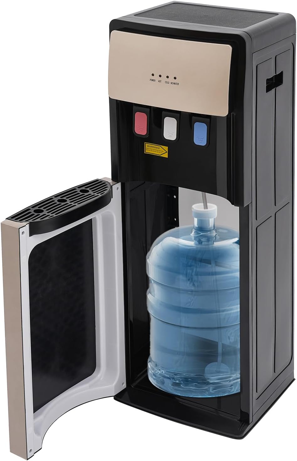 Bottom Loading Water Dispenser, 3 Temperatures - Room, Hot & Cold Water Dispenser for 5 Gallon Bottles, Bottom Load 5 Gallon Water Cooler Dispenser for Home, Office, Living Room (Champaign Gold)