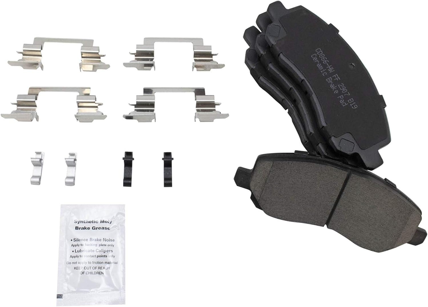 TRQ Front and Rear Ceramic Brake Pad and Rotor Set Compatible with 12-14 Chrysler 200 with 262 mm Diameter Rear Rotors with 294 mm Diameter Front Rotors