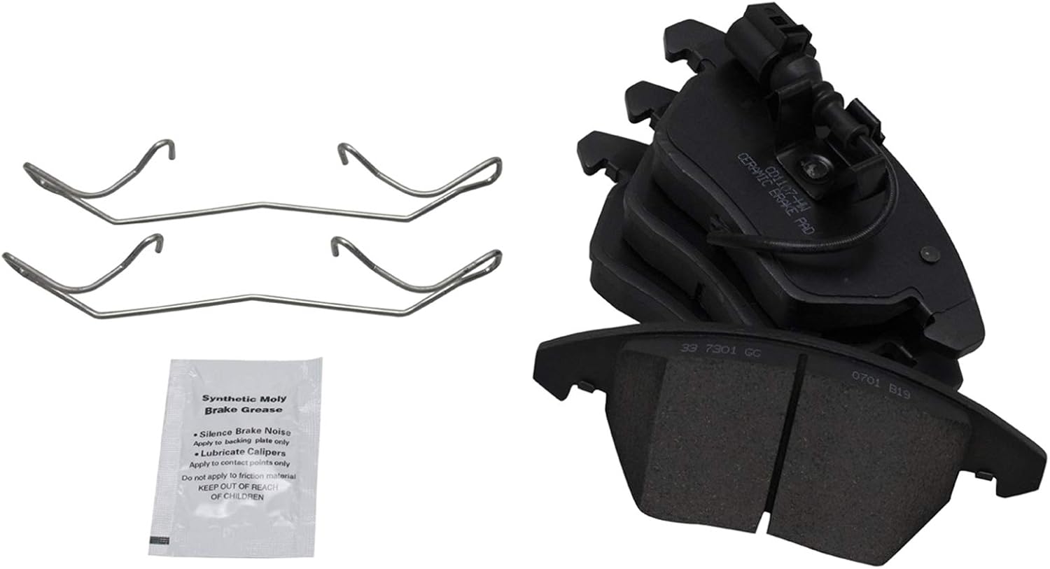 TRQ Front and Rear Ceramic Brake Pad and Rotor Set Compatible with 10-13 Audi A3 Quattro with 272mm Diameter Rear Rotors with 288mm Diameter Front Rotors, 12 Volkswagen Golf