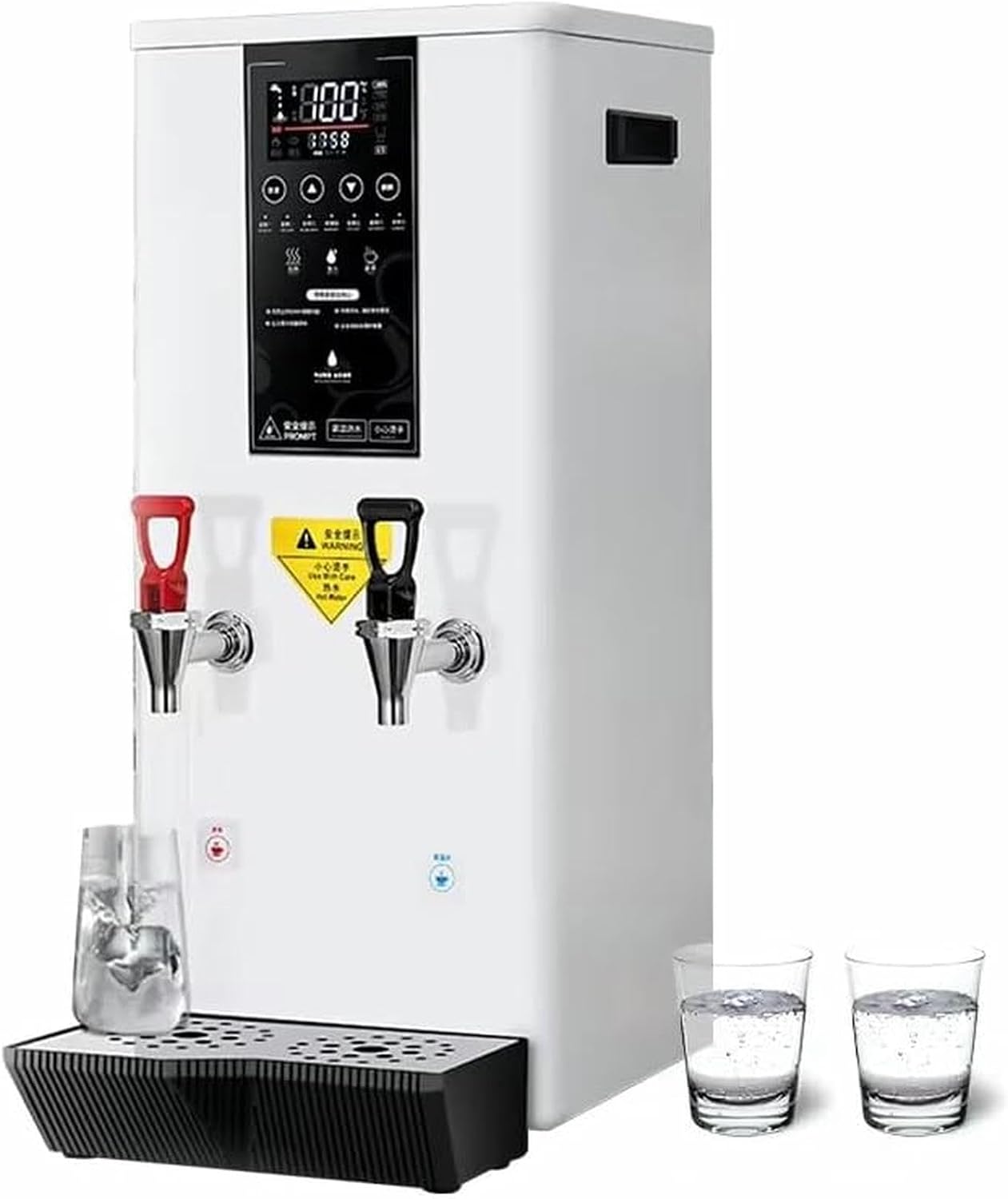 Commercial Water Boiler Dispenser,Stainless Steel Automatic Boiling Water Machine,45L Large Capacity Hot Water Dispenser with LCD Display for Tea,Coffee,Home(Black)