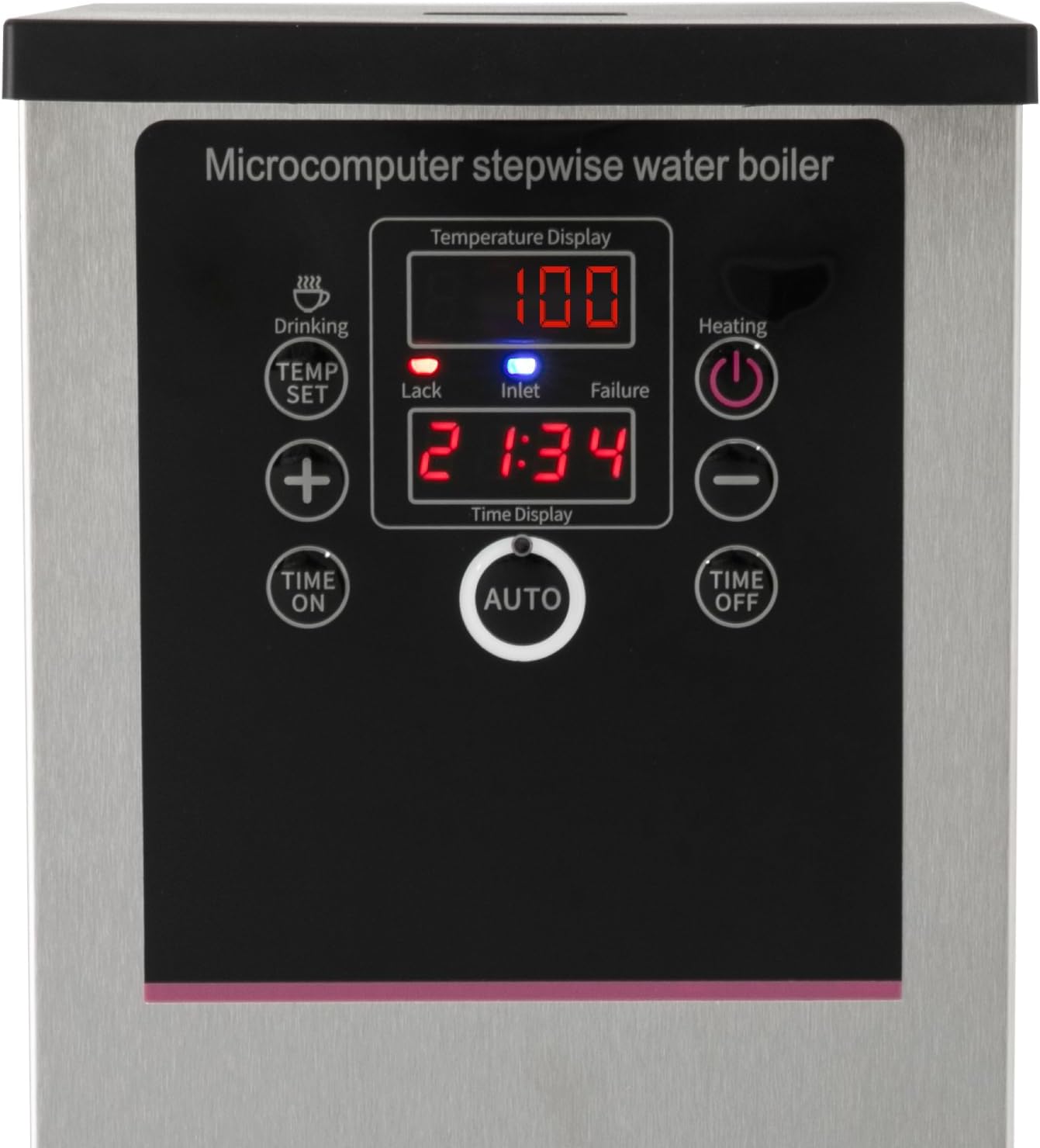 Electric Water Boiler, Step-Heating Commercial Hot Water Dispenser Fast Ready Water Boiler Machine Large Capacity 15L/3.96gal for Tea Milk Restaurant Hotel Caterers, Restaurants, Silver