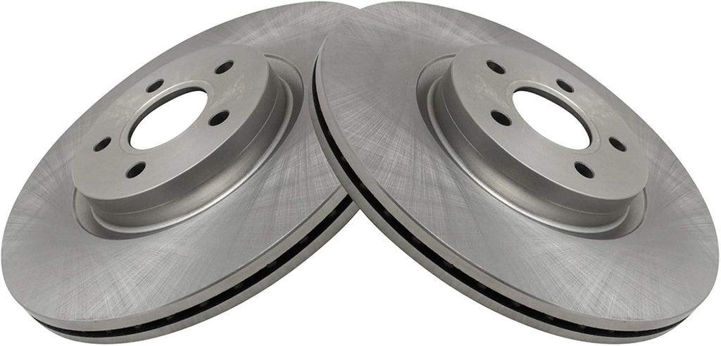 TRQ Front Ceramic Brake Pad and Rotor Set Compatible with 13-16 Ford Escape L4 2.0L AWD 13-16 Escape L4 2.0L FWD 15-17 Transit Connect 2014 Transit Connect 120.6 in. Wheel Base 2017