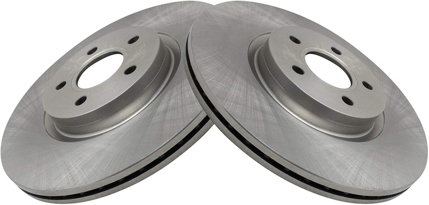 TRQ Front Ceramic Brake Pad and Rotor Set Compatible with 13-16 Ford Escape L4 2.0L AWD 13-16 Escape L4 2.0L FWD 15-17 Transit Connect 2014 Transit Connect 120.6 in. Wheel Base 2017