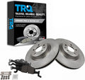 TRQ Front Ceramic Brake Pad and Rotor Set Compatible with 2017-2018 Audi A4 338mm Front Rotors 2017-2019 A4 allroad 2017-2018 A4 Quattro 2018-2019 A5 Quattro 2018-2019 A5 Sportback 2018 Q5