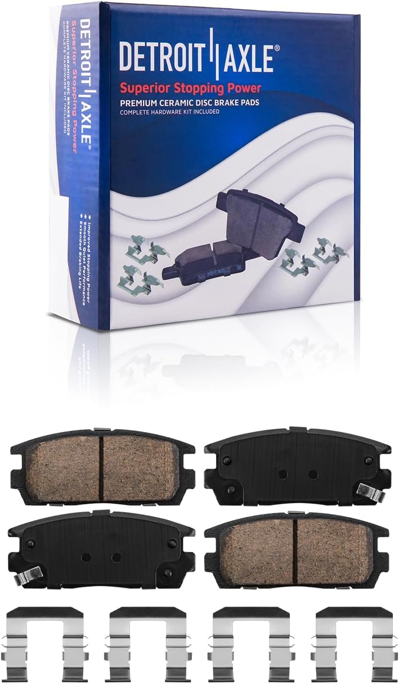 Detroit Axle - Brake Kit for 10-17 Chevrolet Equinox GMC Terrain Brake Rotors 2010 2011 2012 2013 2014 2015 2016 2017 Ceramic Brakes Pads Replacement : 12.64' inch Front and 11.93' inch Rear Rotor