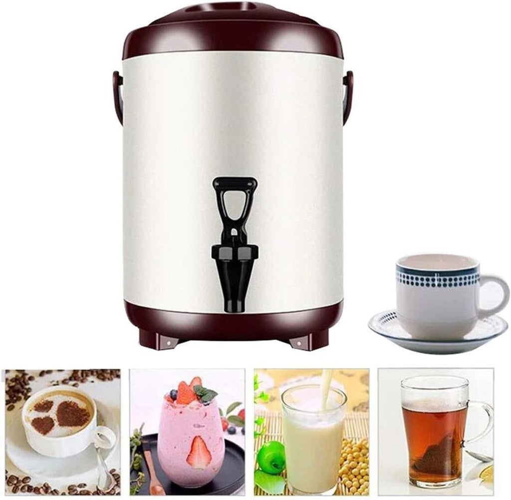 Hot Beverage Dispenser, Commercial Hot Water Dispenser For Tea/Coffee, Insulated Barrel Coffee Urn Milk Tea Bucket(8L)