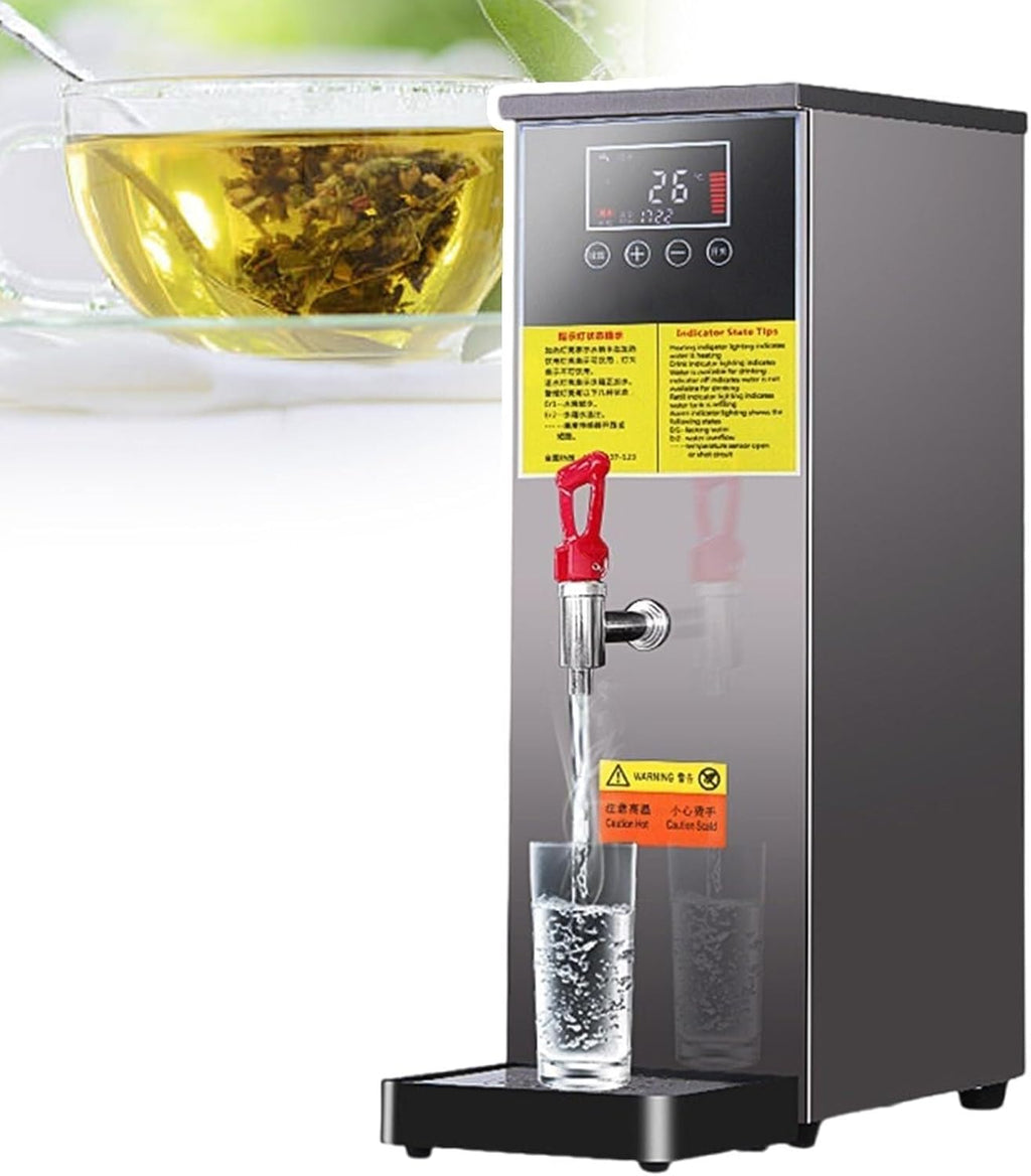 Stepping Type Boiling Water Machine,Water Boiler, Commercial Hot Water Boiler,24-Hour Timer Reservation,Temperature Control, Stainless Steel Automatic Water Heater(Black,25l)