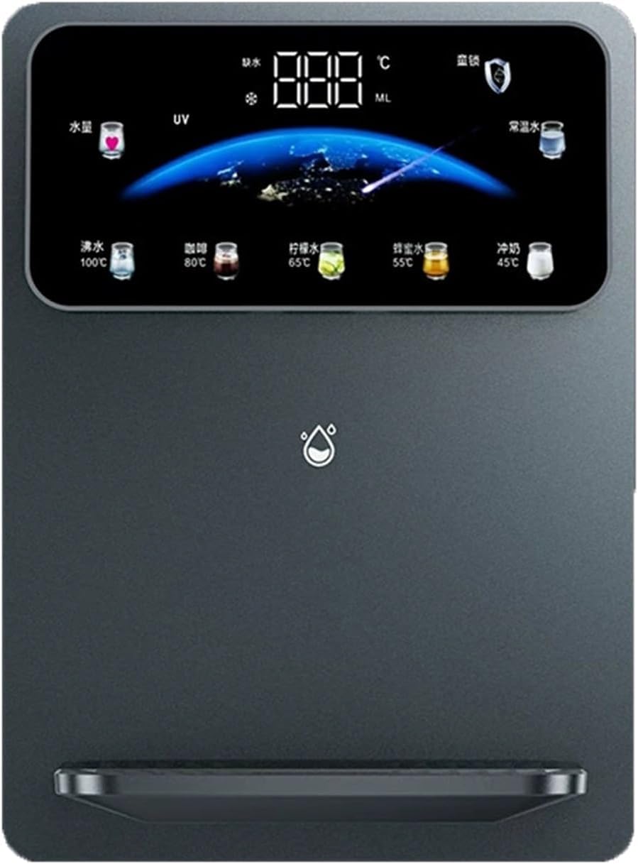 Home Wall Mounted Water Dispenser,with Electronic Child Lock, Touch Screen, for Office, Commercial Canteens(Black)