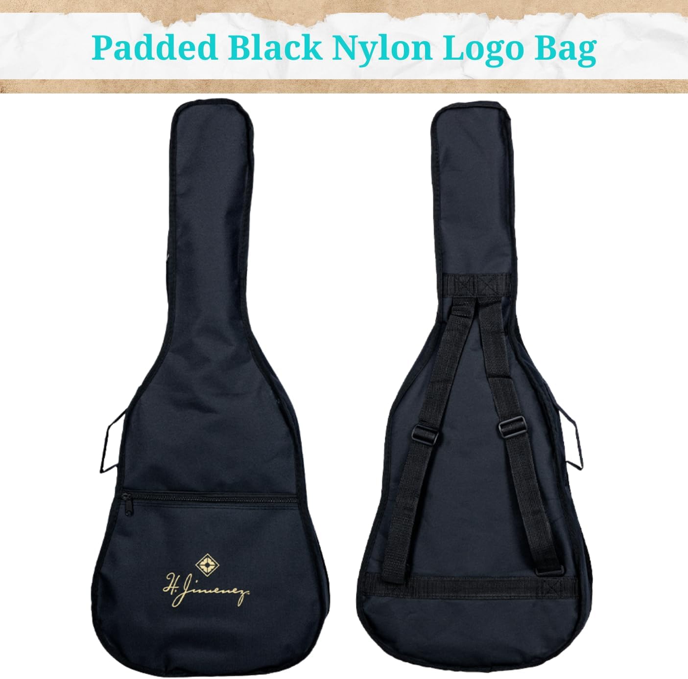 H. Jimenez LBQ4ETB El Patron Bajo Quinto, Acoustic-Electric Guitar with Gig Bag, Transparent Blue