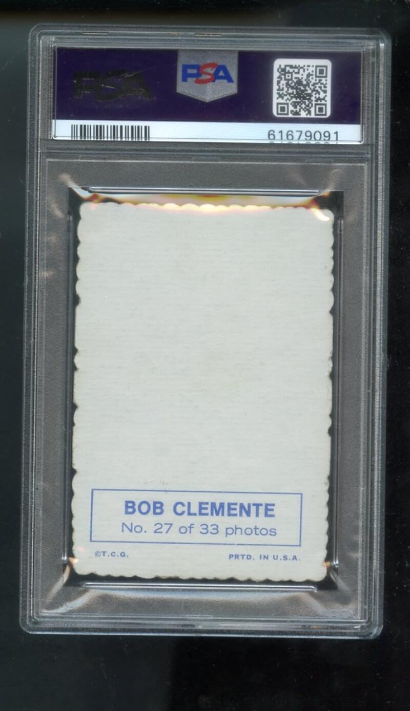 1969 Topps Deckle Edge #27 Roberto Clemente Bob PSA 6 Graded Baseball Card MLB