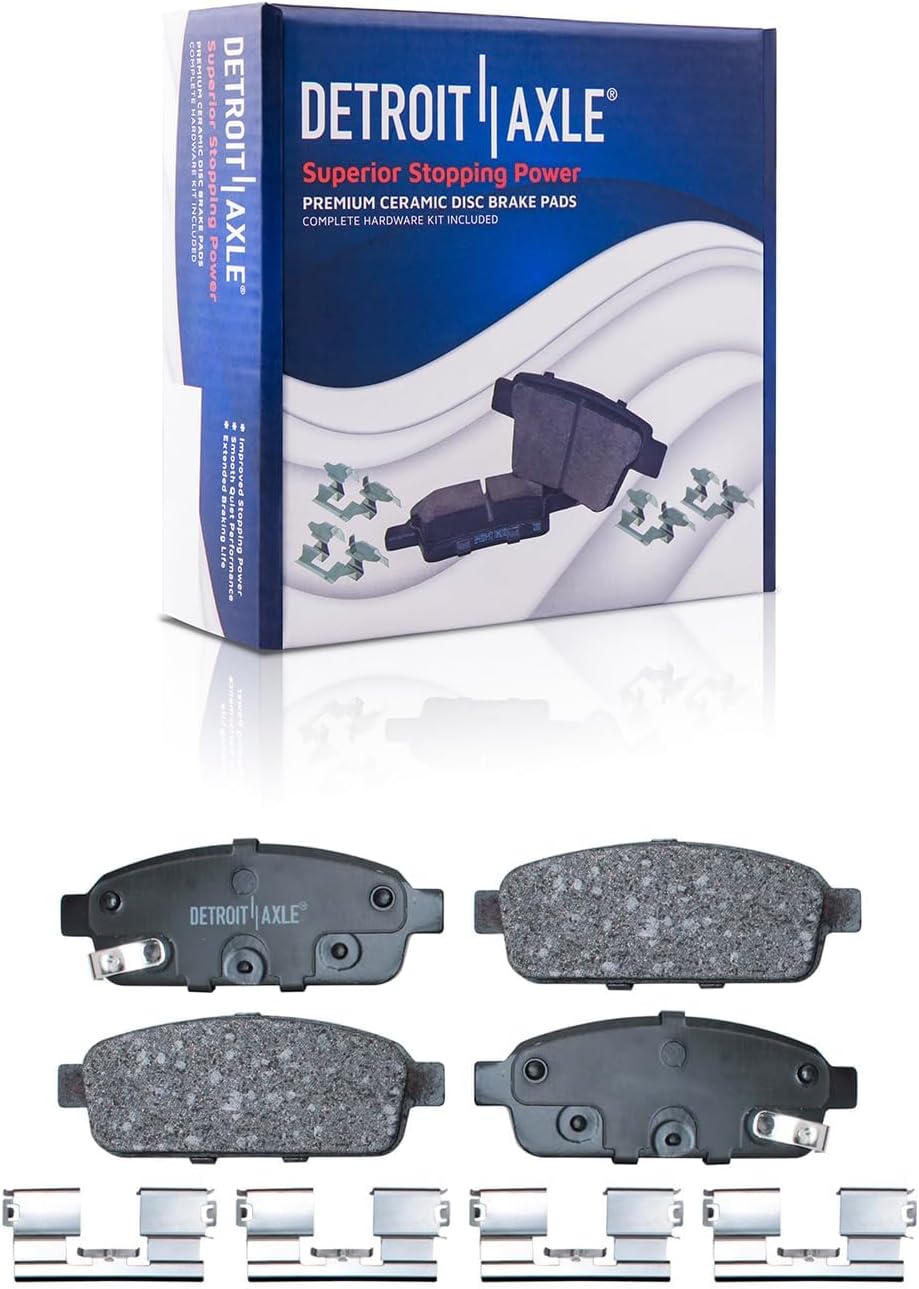 Detroit Axle - 10pc Brake Kit for 14-15 Chevy Cruze Volt 12-17 Buick Verano Orlando, Disc Brake Rotors Ceramic Brakes Pads Replacement: 11.81' inch Front and 11.50' inch Rear Rotors
