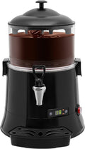 Commercial Hot Chocolate Machine, 5L/1.32Gal Black Stainless Steel Electric Chocolate Mixing Machine Hot Beverage Warmer Dispenser with 86-194℉ Temperature Control for Chocolate Coffee Milk Tea