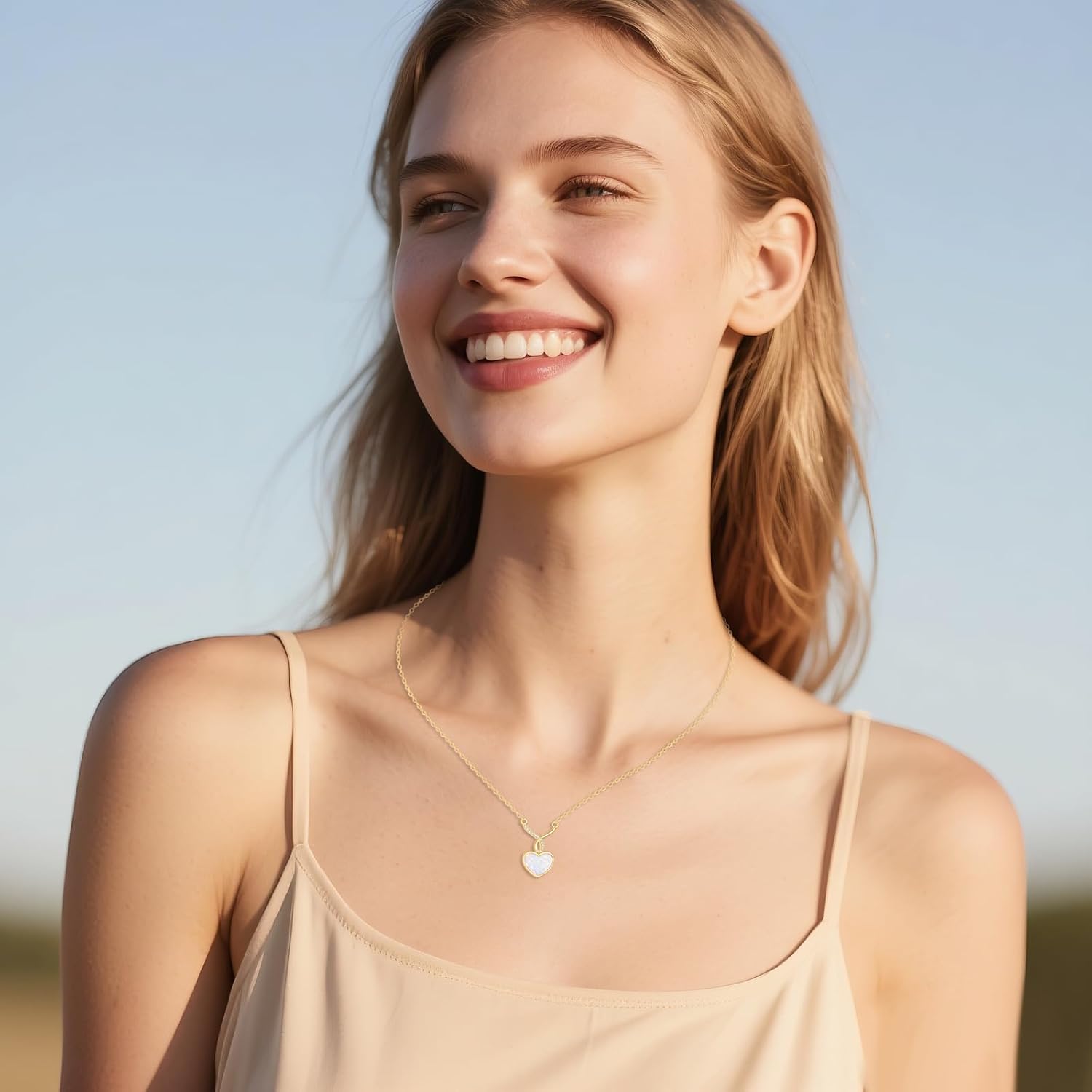 DOVRAN 14K Solid Gold Cat/Butterfly/Heart/Teardrop Necklace for Women 14K Gold Opal/Lapis Lazuli/Black Onyx Pendant Jewelry Gift for Women