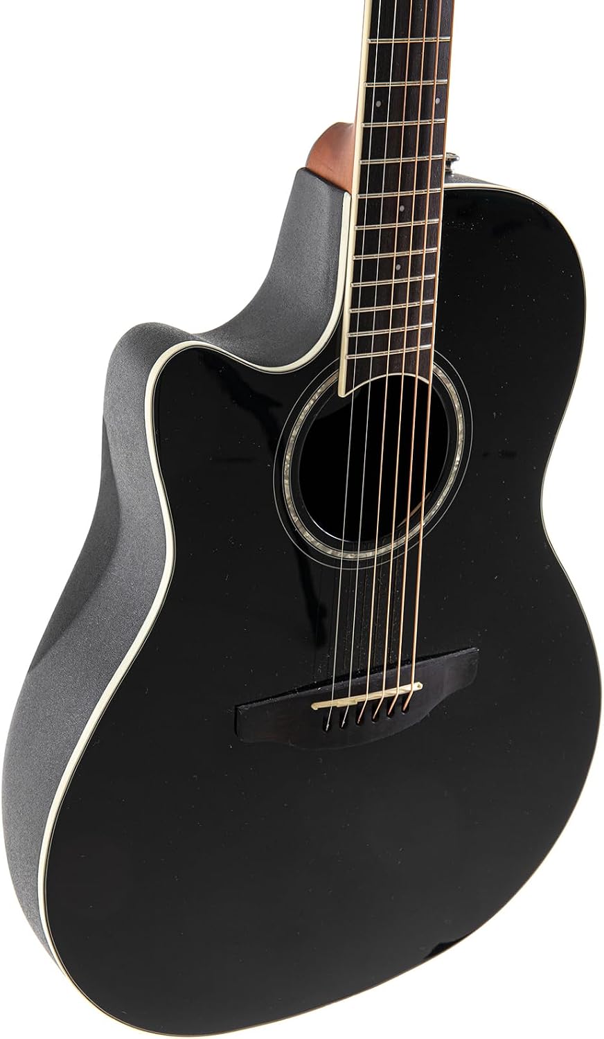 Ovation Celebrity Standard CS24L-5G Mid-depth Left-handed Acoustic-electric Guitar - Black