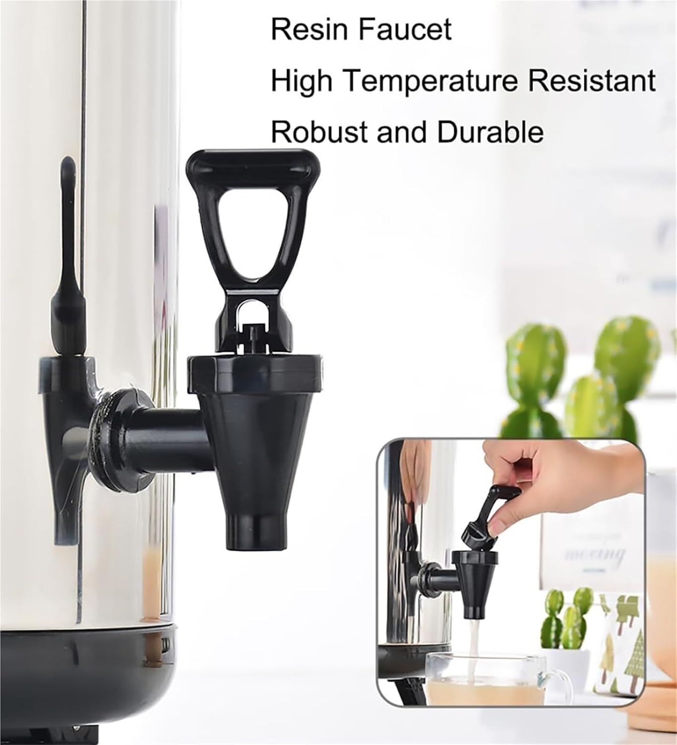 Catering Urn Hot Water Dispenser - Stainless Steel Insulated Bucket For Beverages And Milk Tea With Faucet(16L)