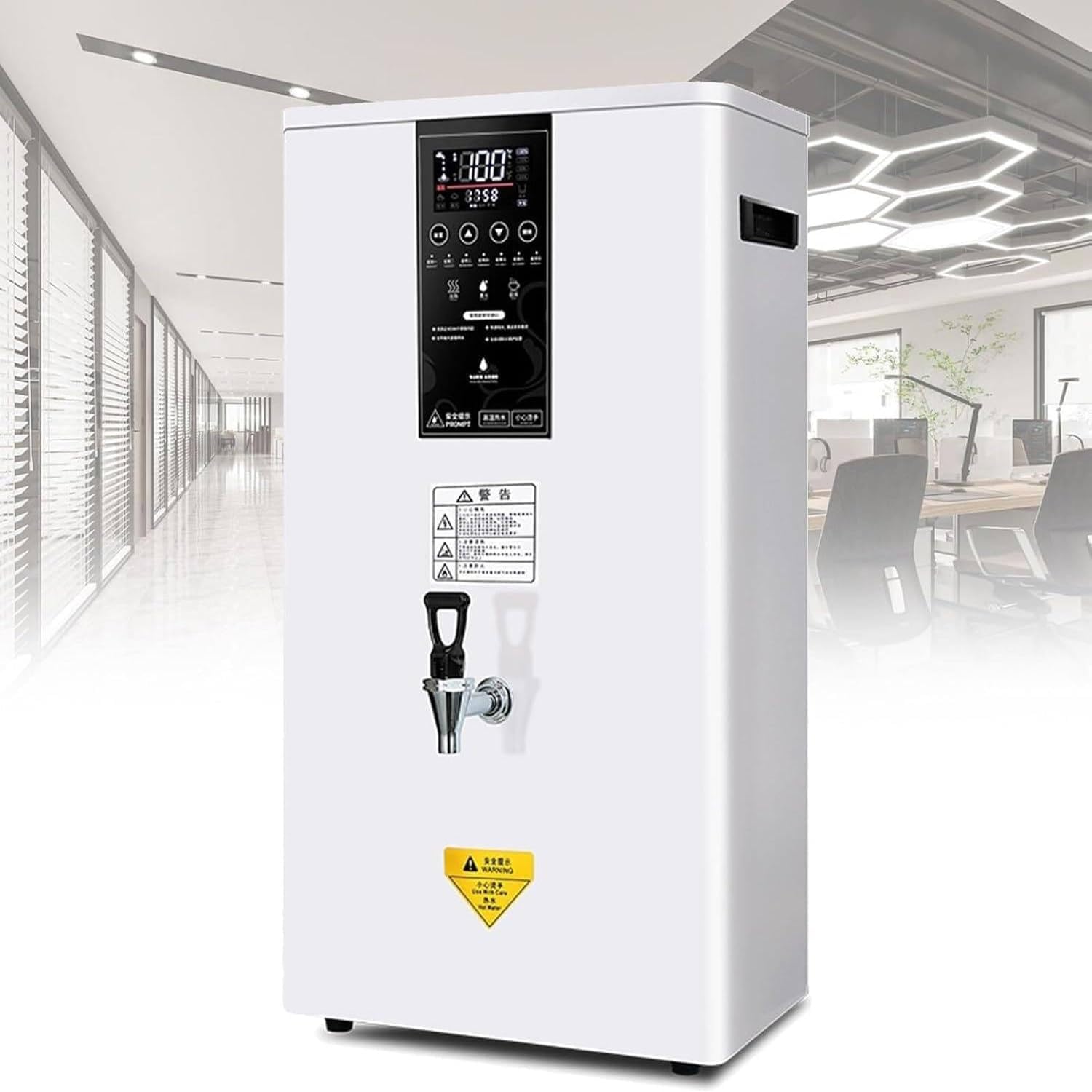 Electric Kettle Temperature Control,Water Dispenser Countertop,3000w Hot Water Dispenser Built-In Water Purifier,Lcd Touch Screen,For Tea Making & Hot Drinks,White-50L