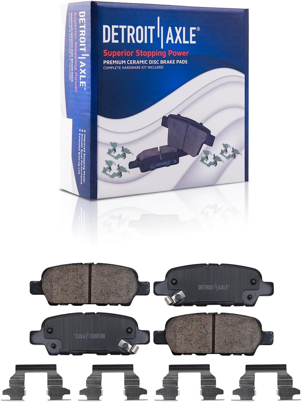 Detroit Axle - Brake Kit for 2014-2019 Nissan Rogue Disc Brake Rotors Ceramic Brake Pads Replacement: 12.60' inch Front and 11.50' inch Rear Rotors