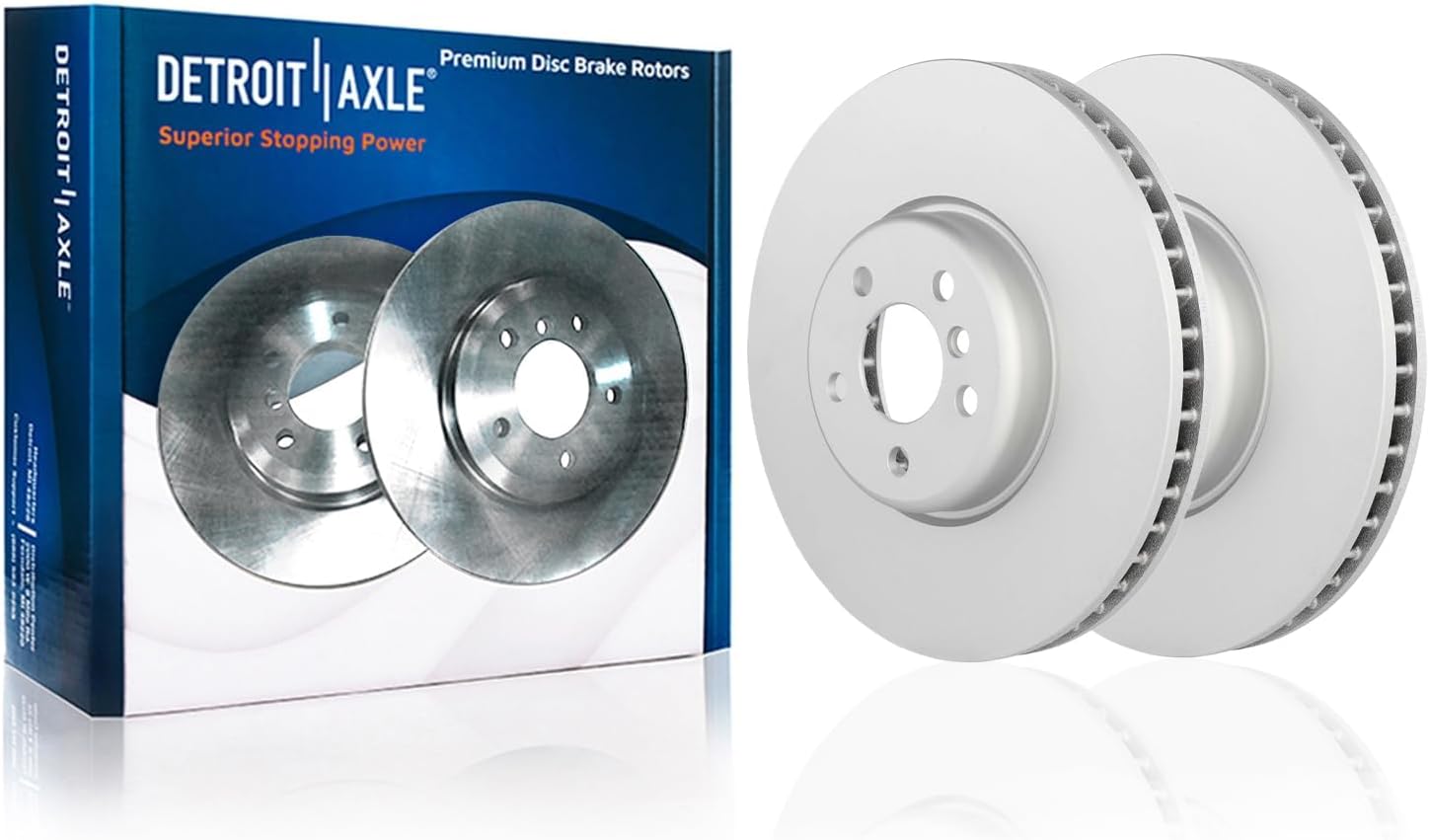 Detroit Axle - 6pc Front Brake Kit for Toyota GR Supra BMW 230i 330e 330i 430i xDrive Z4 X3 X4, Disc Brake Rotors Ceramic Brakes Pads w/Hardware Replacement: 12.99' inch Rotors