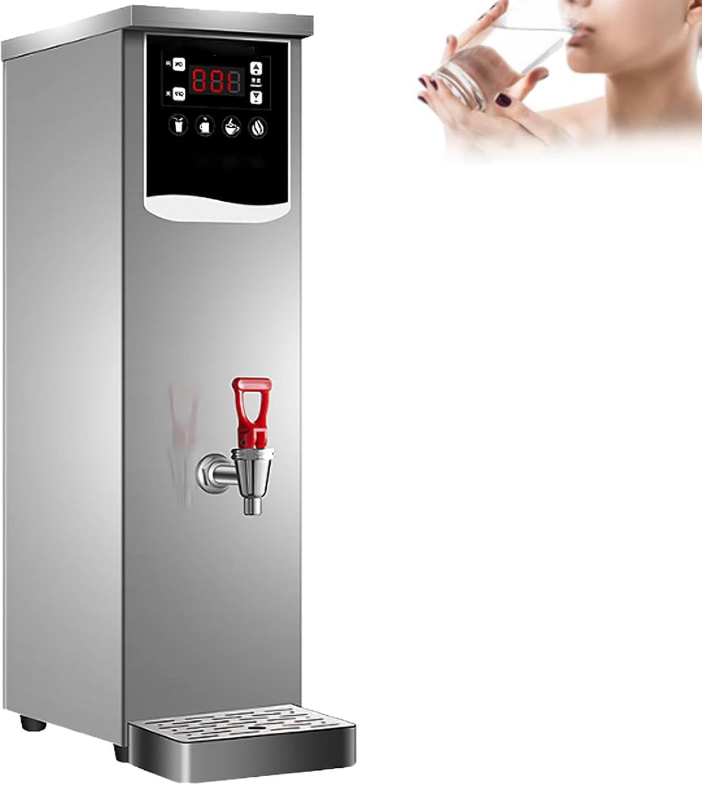 Step-Heating Electric Water Boiler Hot Water Machine with Drip Tray, Large Instant Hot Water Dispenser, for Homes Caterers Restaurants Offices Silver